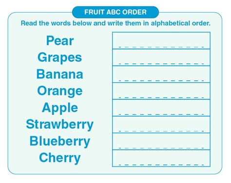Toradh íomhá ar Alphabetical Order Direction Example