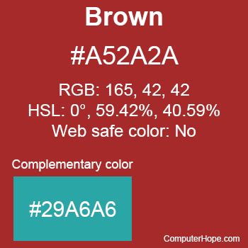 Image result for HTML Background Color Code Brown