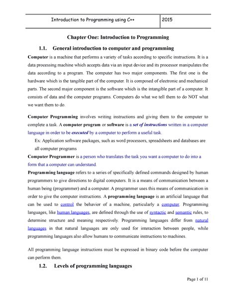 Introduction to Computer Programing Chapter One に対する画像結果