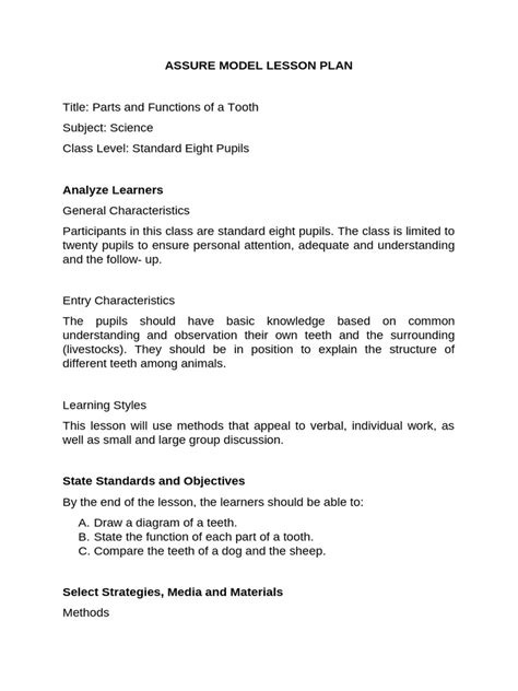 Example of Infographic for Assure Model Lesson Plan に対する画像結果