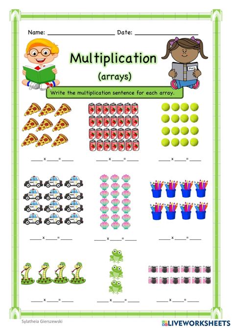 Image result for Multiplication Arrays Worksheets.pdf