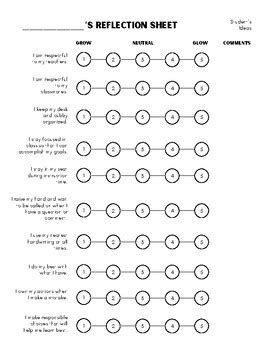 Student Standard Reflection Sheet に対する画像結果