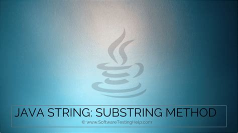 Toradh íomhá ar Substring Method in Java