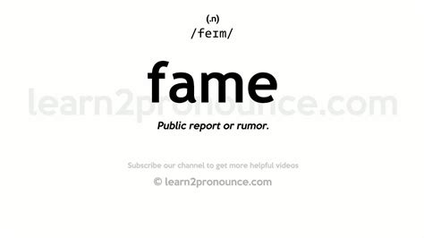 Fame's Definition に対する画像結果