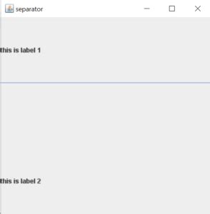 Toradh íomhá ar Java Swing Seperator