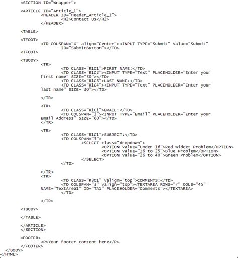 Image result for HTML Form Layout