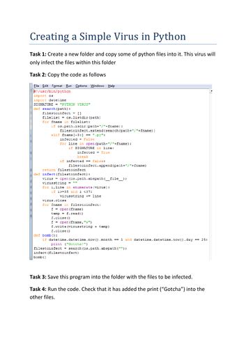 Image result for Python Virus Code