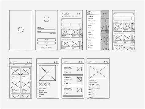 Image result for Desktop UX Wireframe Design Templates