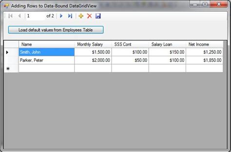 Image result for DataGridView Add Row