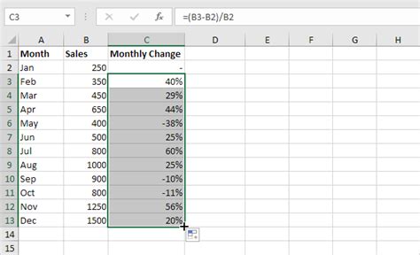 Afbeeldingsresultaten voor Percentage Change Formula Excel