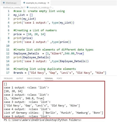 Create a List Python に対する画像結果