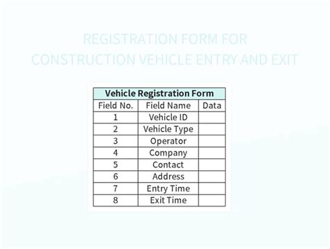 Image result for Vehicle Data Entry Form