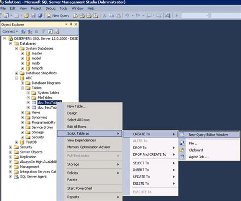 Image result for SQL Management Studio Nette Script