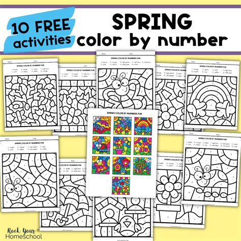 Image result for Spring Color by Number Grid