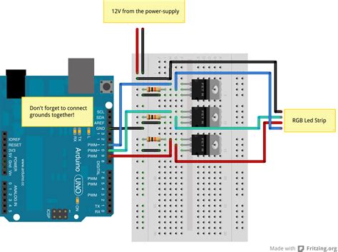Arduino RGB LED Schematic に対する画像結果