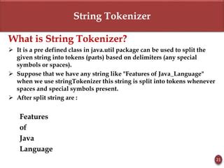 Image result for What Is the Use of to Tokens StringTokenizer Java