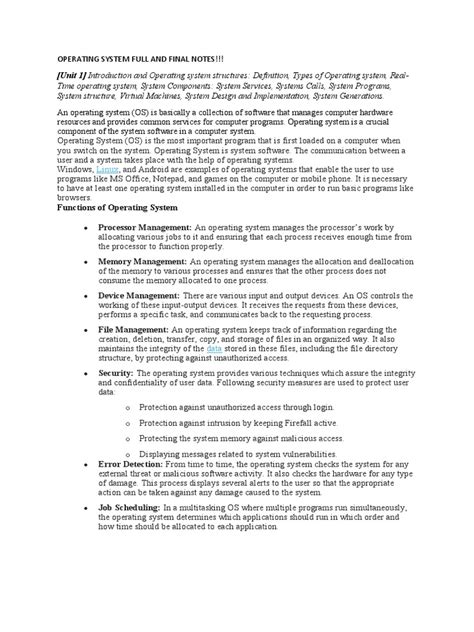 Image result for Operating System Paragraph