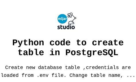 Image result for How to Create Table in Python