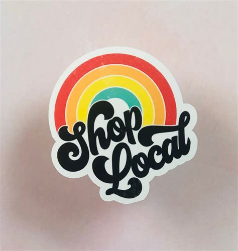 Shop Local Sticker, Rainbow, Sticker, Shop Local, Small Business ...