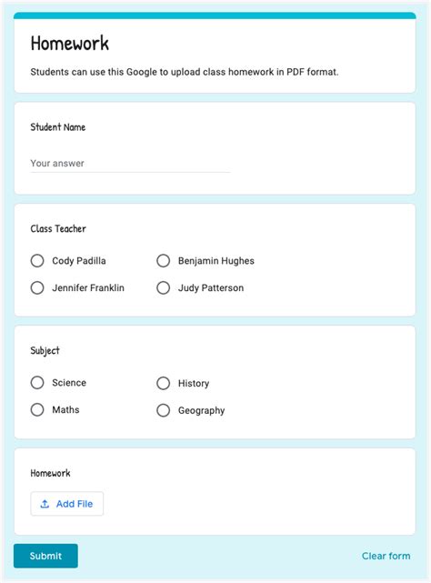 Add File Upload to Google Form માટે ઇમેજ પરિણામ