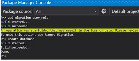Image result for Update Database in Package Manager Console