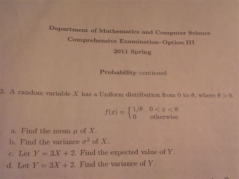 Image result for Variance of Uniform Random Variable