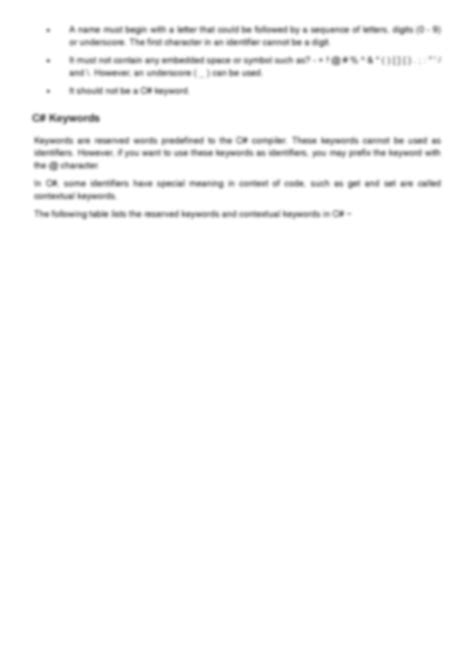 Image result for C# Programming Notes