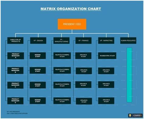 Image result for Matrix Structure Organizational Chart