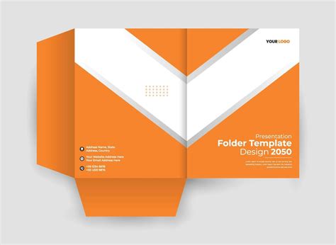 folder template design and modern layout Folder design, cover for ...