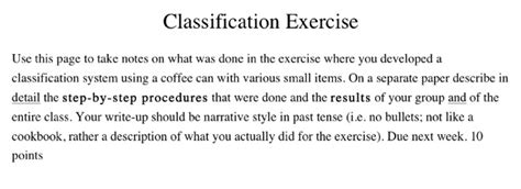 Image result for Classification Exercise