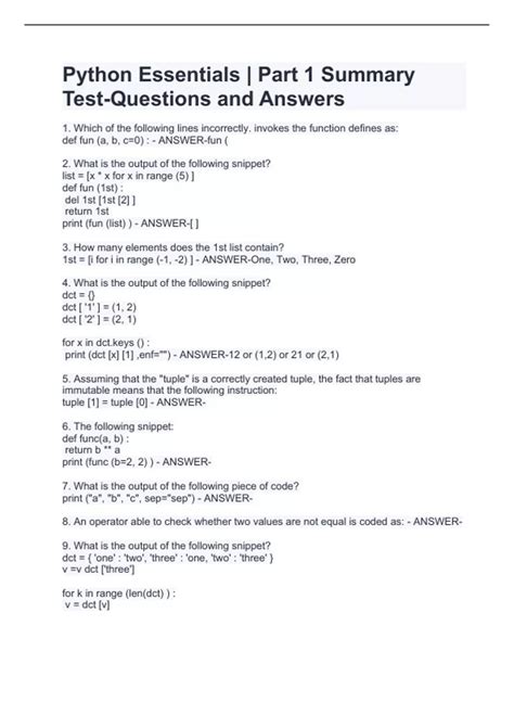 Image result for Test Answers Python