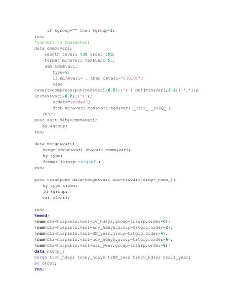 Image result for Example of SAS Code