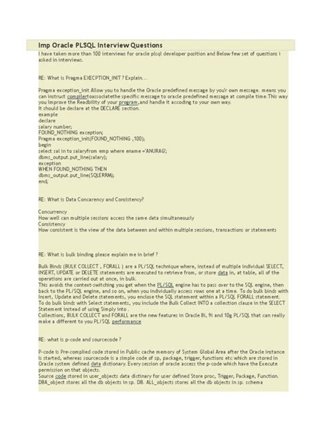 Image result for PL/SQL Interview Questions PDF