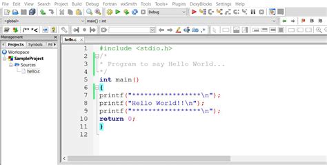 Printf HelloWorld に対する画像結果