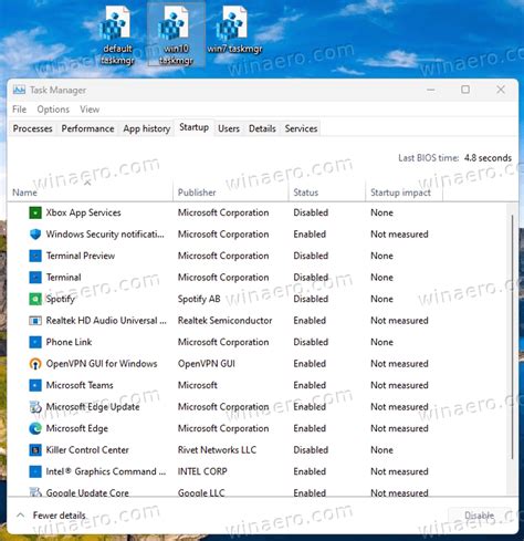 Toradh íomhá ar Task Manager On Windows 10