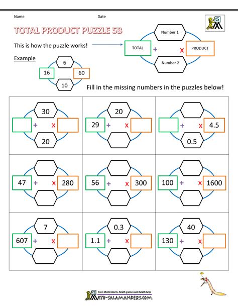 5th Grade Math Puzzles に対する画像結果