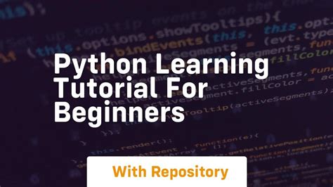 Python Learning Tutorial に対する画像結果