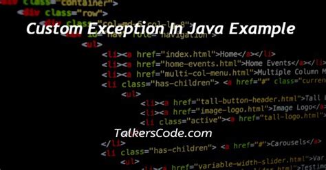 Image result for Java Exception Code Example