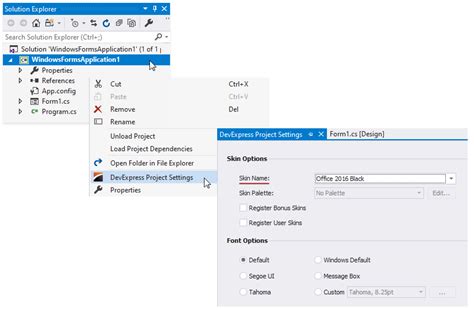 Image result for DevExpress Form Skin StyleList
