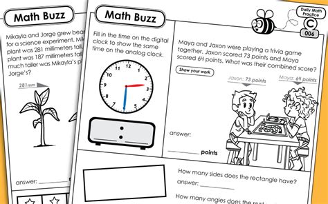 Afbeeldingsresultaten voor Daily Math Practice 4th Grade Answer Key Math Buzz