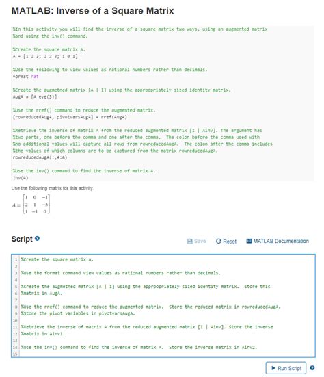 Image result for Inverse Matrix MATLAB