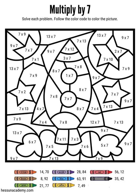 Image result for Math Coloring Pages Multiplication