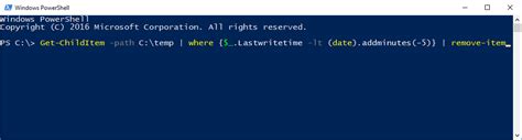 Toradh íomhá ar Delete PowerShell