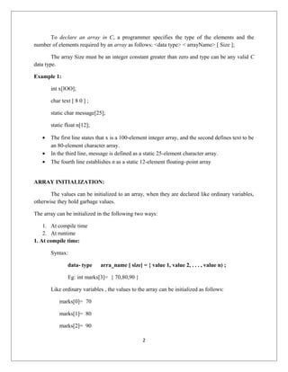 Image result for C Programs for Arrays and Strings Introduction