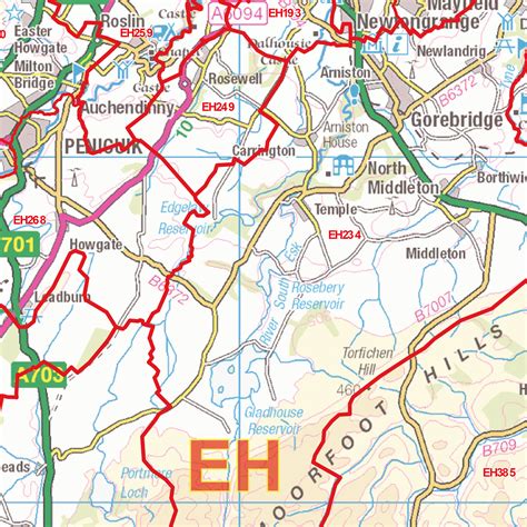 Image result for Eh Postcode Map Framed