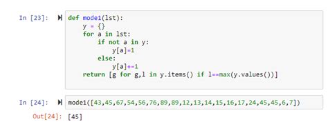 Mode Function in Python に対する画像結果