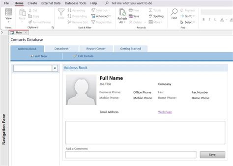 Afbeeldingsresultaten voor Contact Database Examples