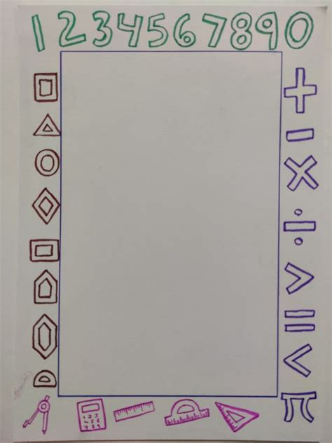 Image result for Maths Project Work Border Design