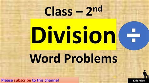 Image result for Division Word Problems 2nd Grade