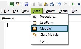 Image result for Insert Module Excel